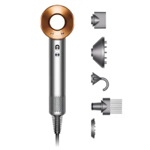 Dyson Supersonic Hairdryer HD08 With 5 Attachments - Nickel / Copper